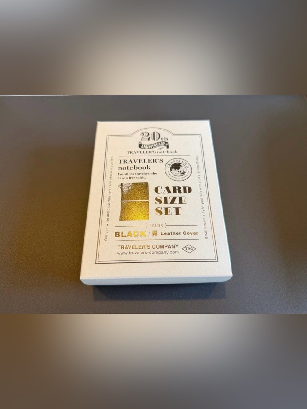 TRAVELERS Notebook Limited Card Size 20th Anniversary Black Set